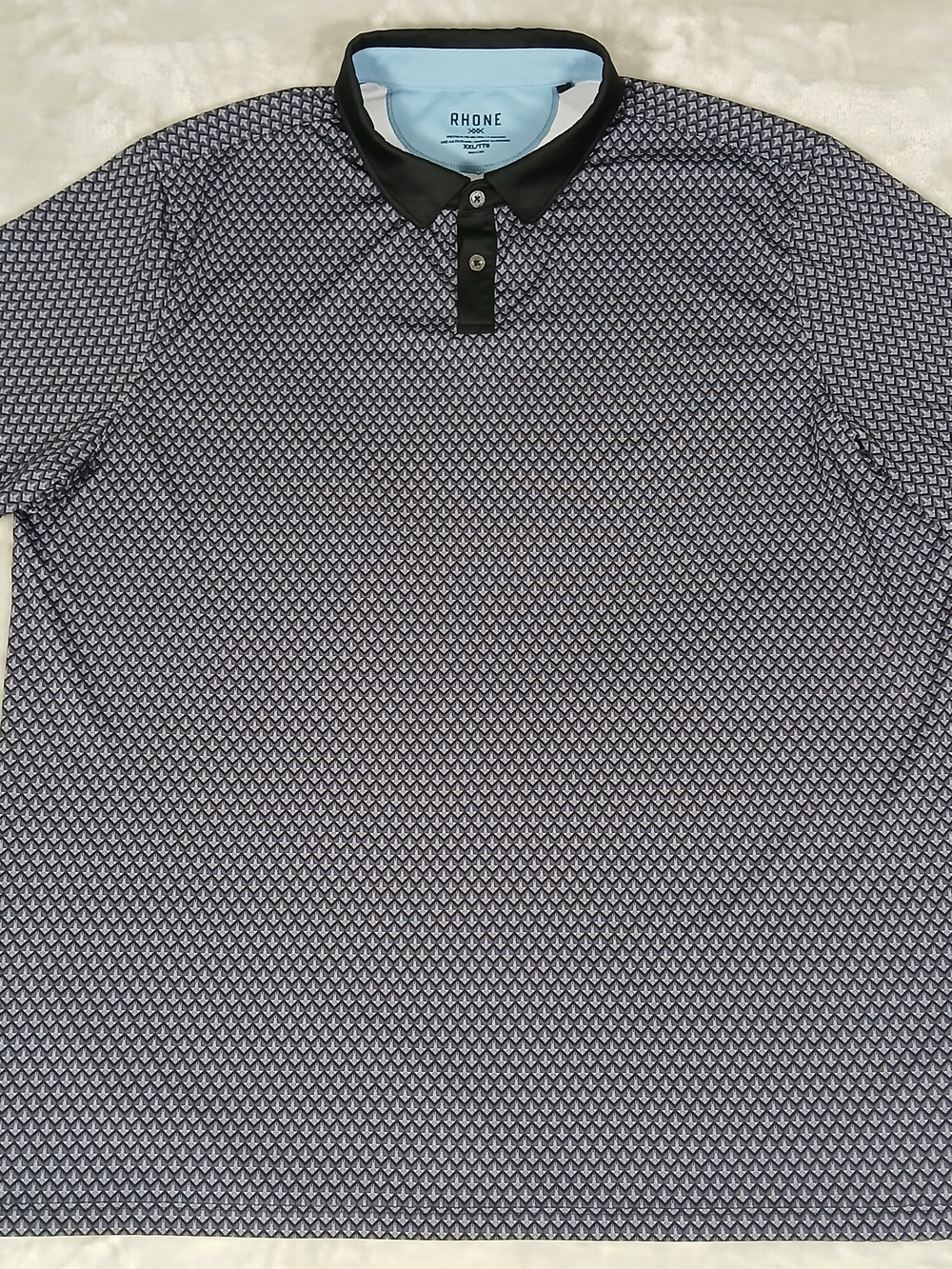 Rhone Performance Polo Shirt XXL Men's Geometric Pattern